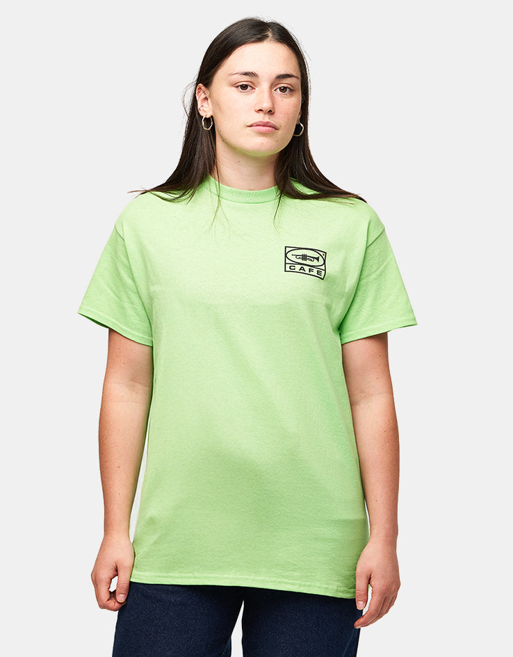 Skateboard Cafe 45 T-Shirt - Lime/Black
