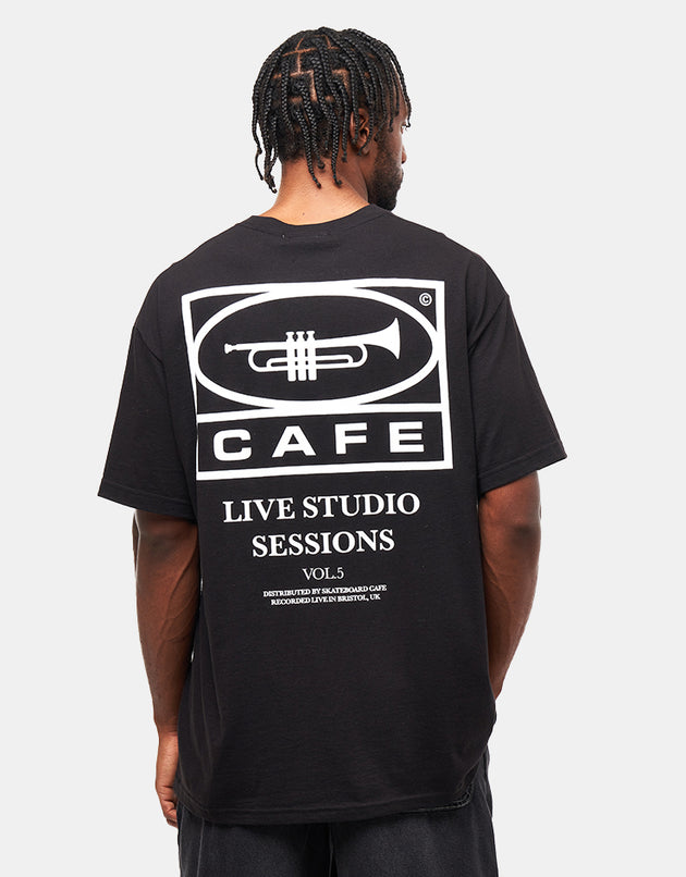 Skateboard Cafe 45 T-Shirt - Black/White
