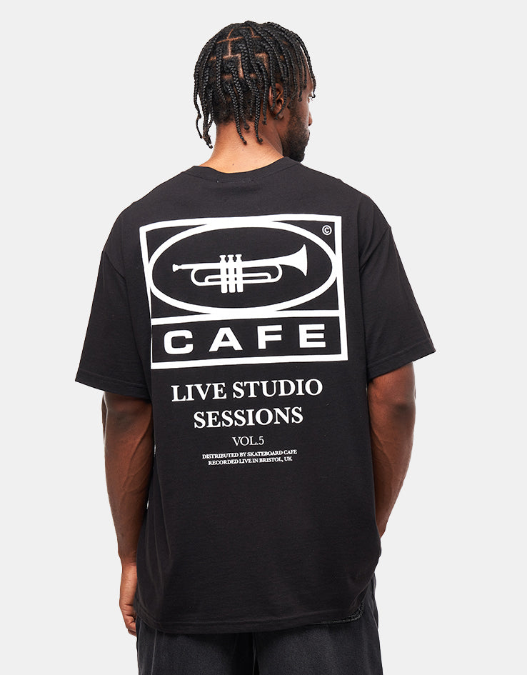 Skateboard Cafe 45 T-Shirt - Black/White
