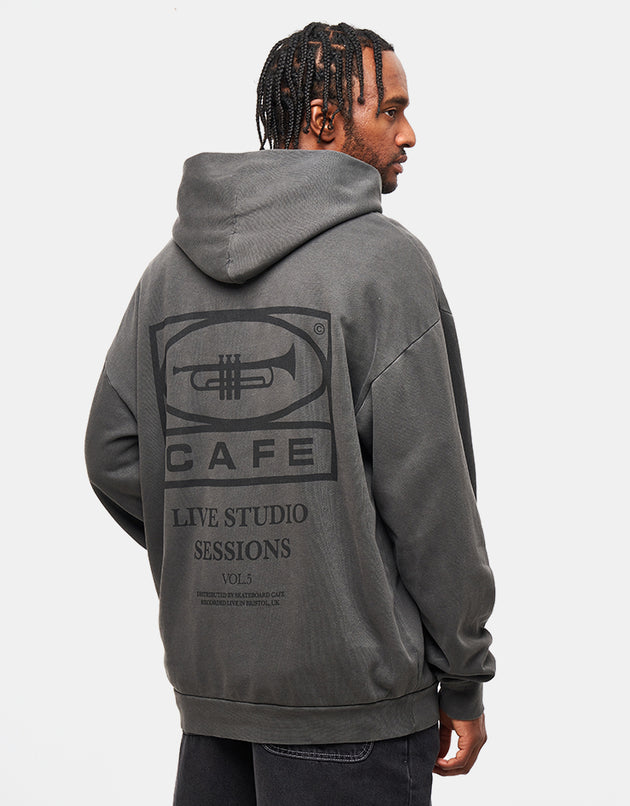 Skateboard Cafe 45 Pullover Hoodie - Charcoal/Black