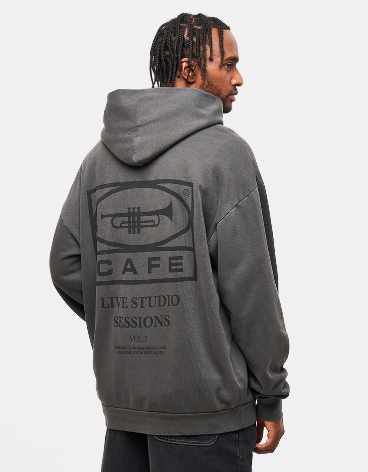 Skateboard Cafe 45 Pullover Hoodie - Charcoal/Black