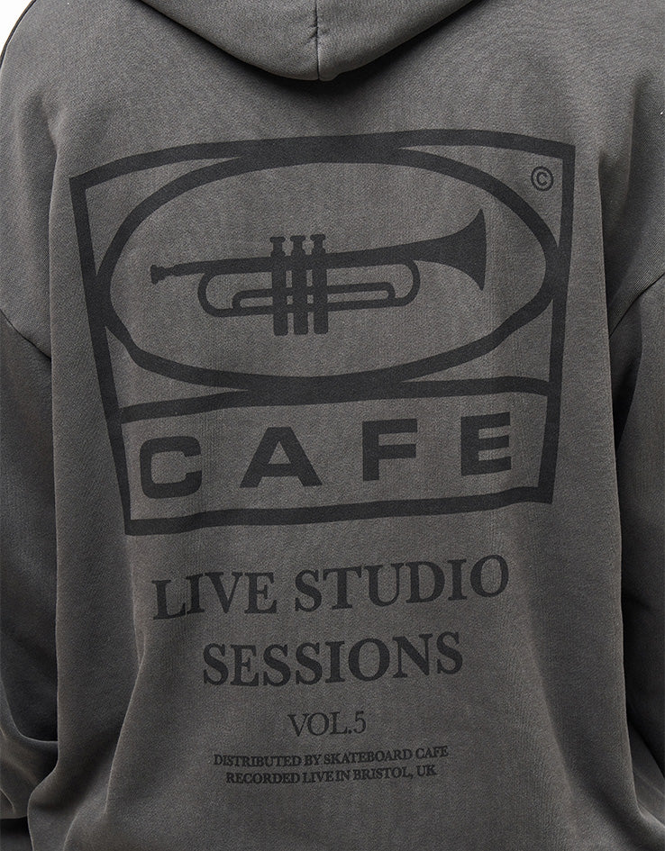Skateboard Cafe 45 Pullover Hoodie - Charcoal/Black