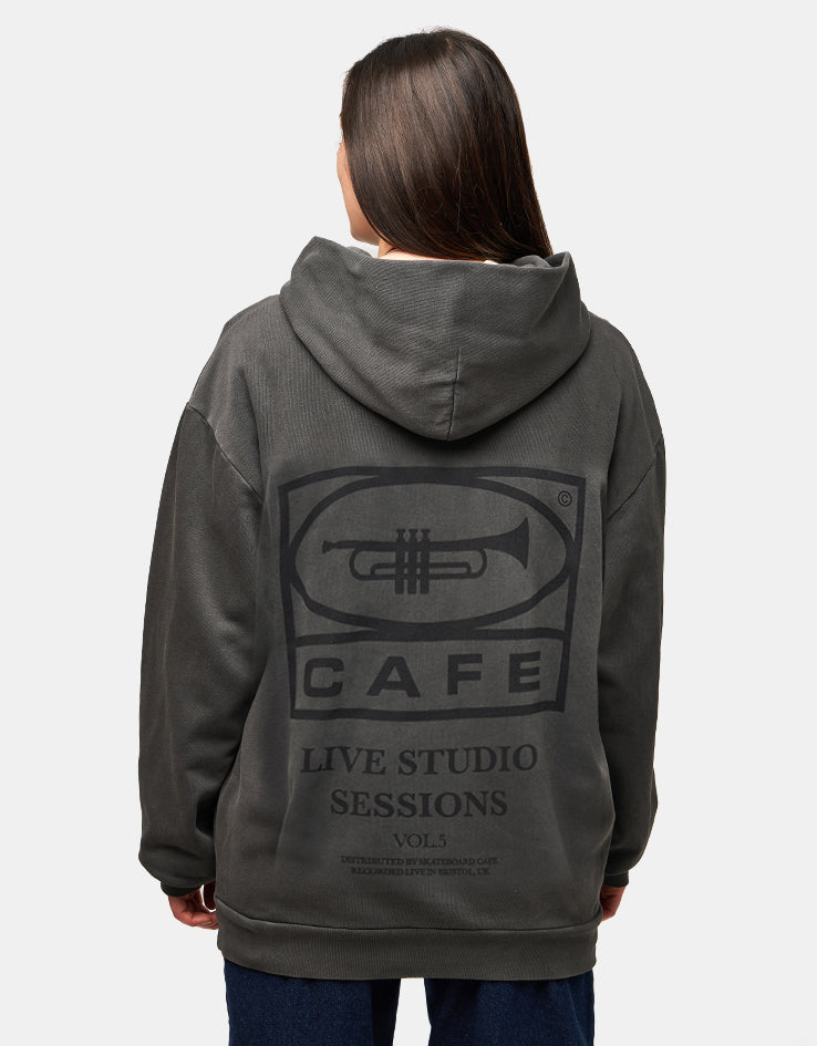 Skateboard Cafe 45 Pullover Hoodie - Charcoal/Black