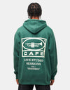 Skateboard Cafe 45 Pullover Hoodie - Forest Green/Cream
