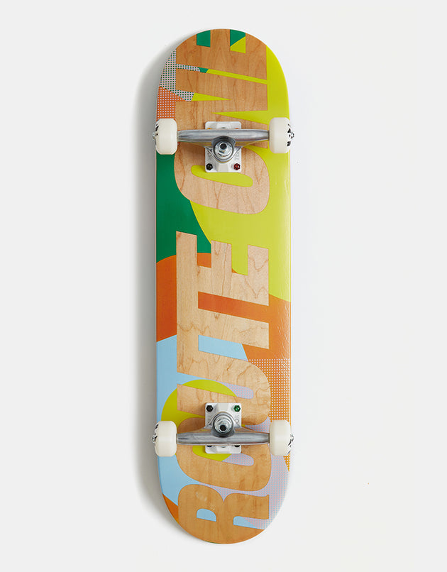 Route One Athletic Logo Colour Block Custom Set-Up Complete Skateboard - 8.125"