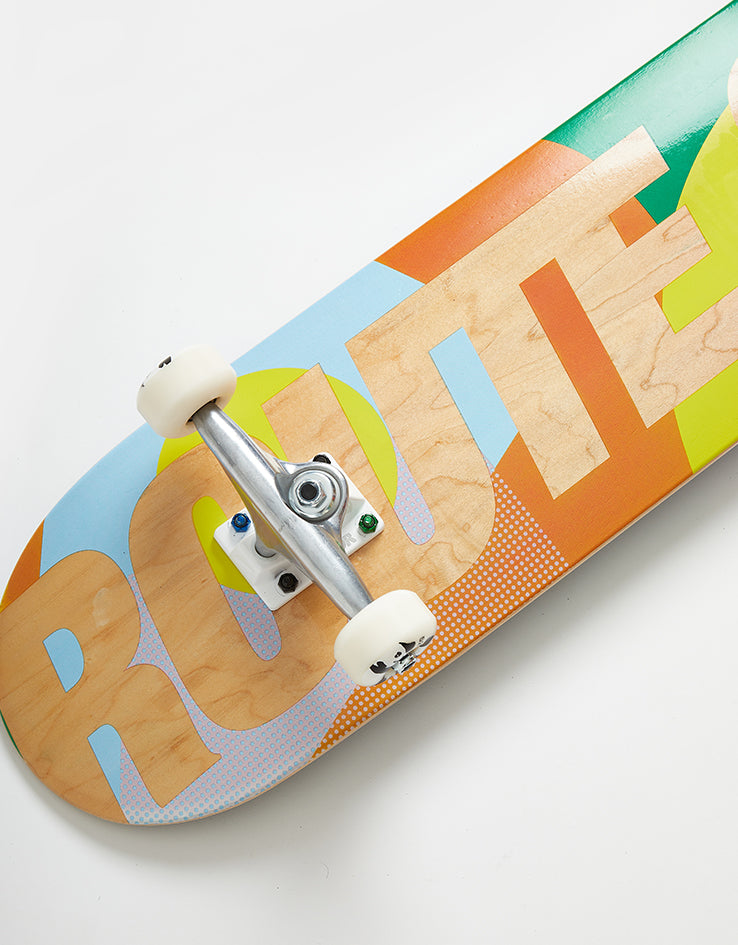 Route One Athletic Logo Colour Block Custom Set-Up Complete Skateboard - 8.125"