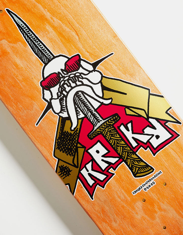 Krooked Skull Sword Skateboard Deck - 8.25"