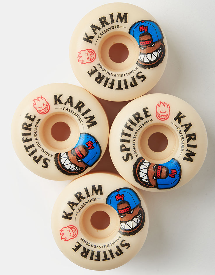 Spitfire Karim Burn Squad Formula Four Radial Full 99d Skateboard Wheels - 58mm