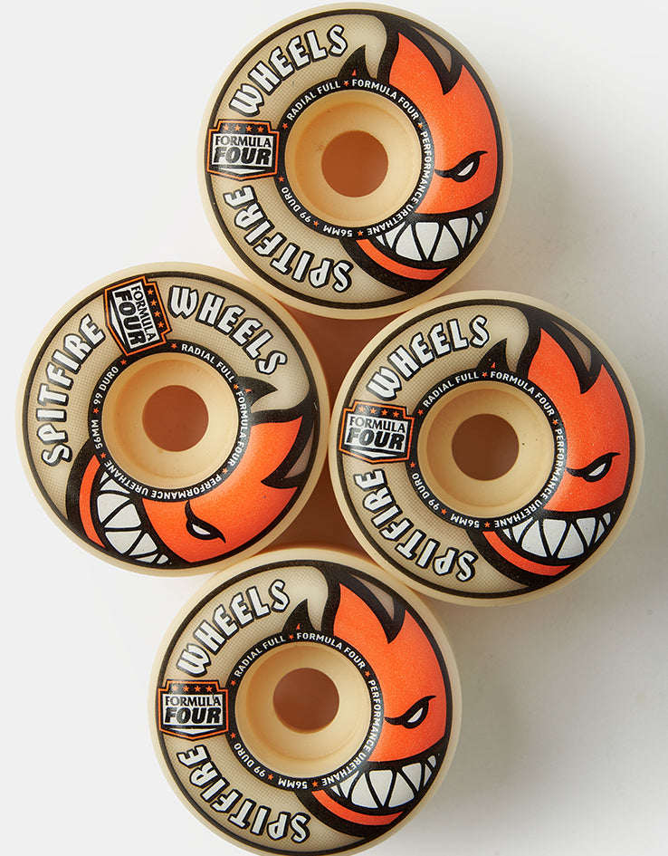 Spitfire Formula Four Radial Full 99d Skateboard Wheels - 54/56/58/60mm