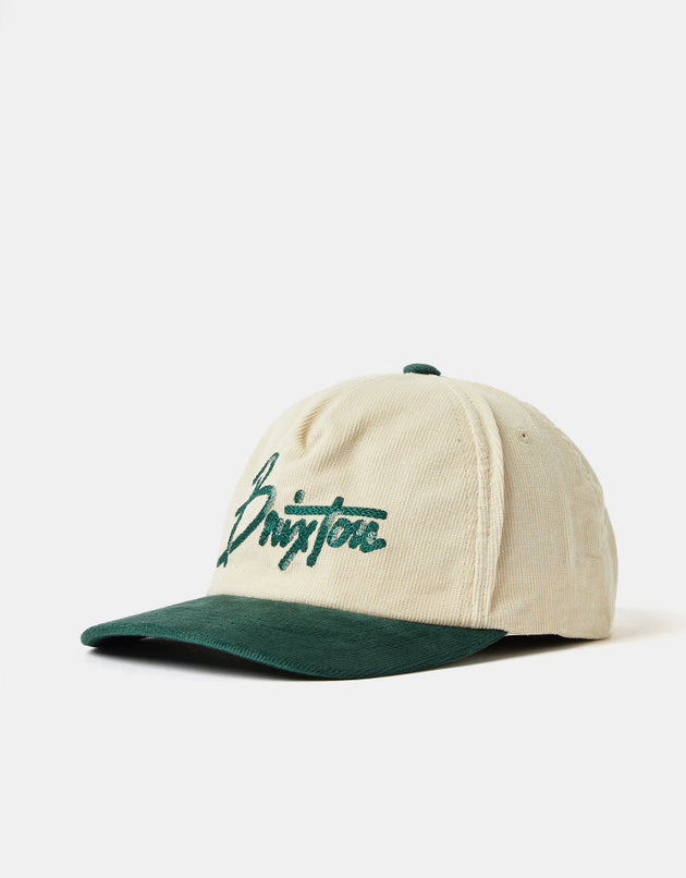 Brixton Corduroy Snapback Cap - Night Sage/Whitecap