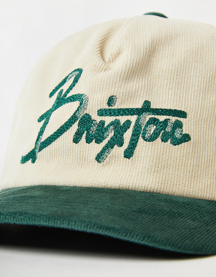 Brixton Corduroy Snapback Cap - Night Sage/Whitecap