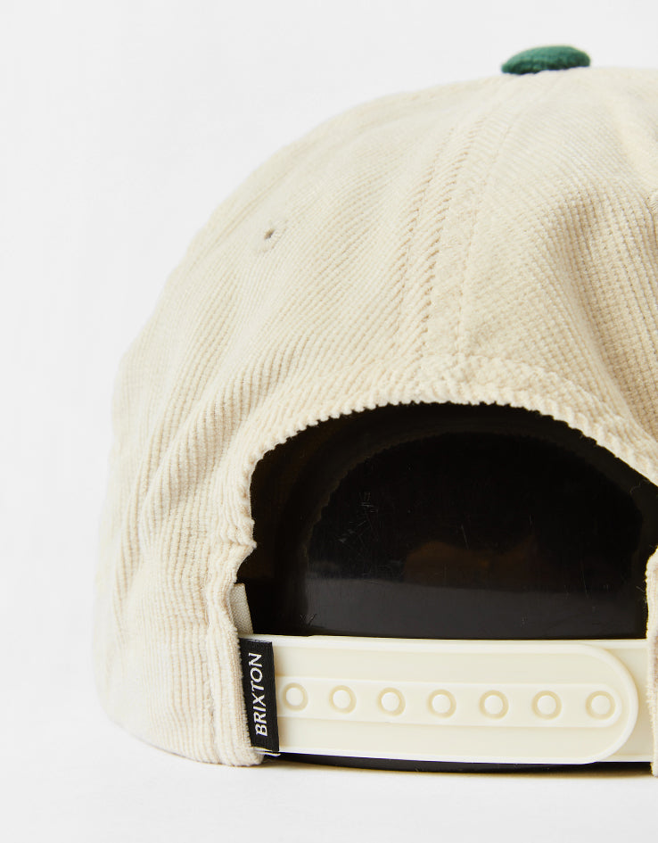 Brixton Corduroy Snapback Cap - Night Sage/Whitecap