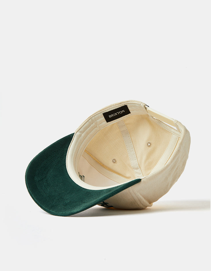 Brixton Corduroy Snapback Cap - Night Sage/Whitecap