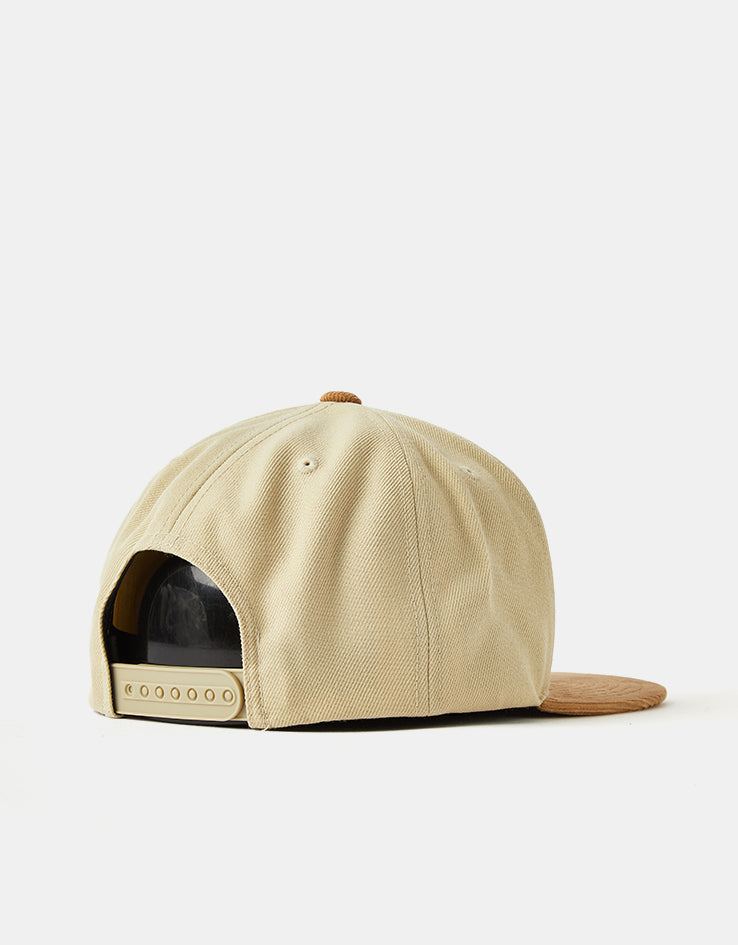 Brixton Oath III Snapback Cap - Sand/Light Brown Corduroy
