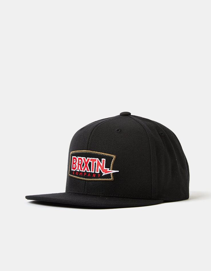 Brixton Lightning Snapback Cap - Black