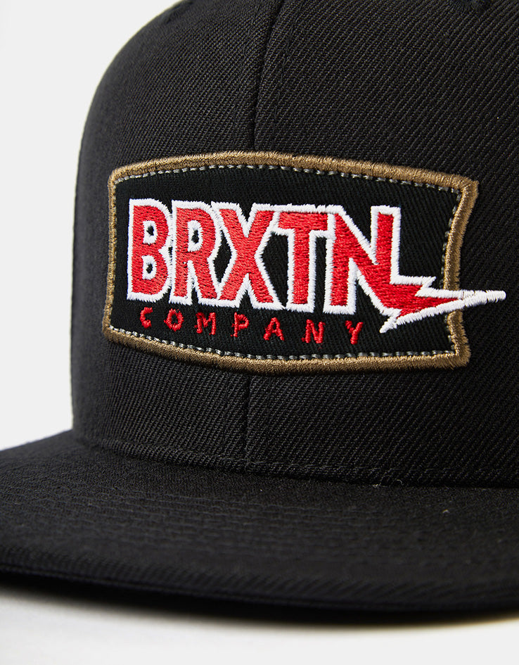 Brixton Lightning Snapback Cap - Black