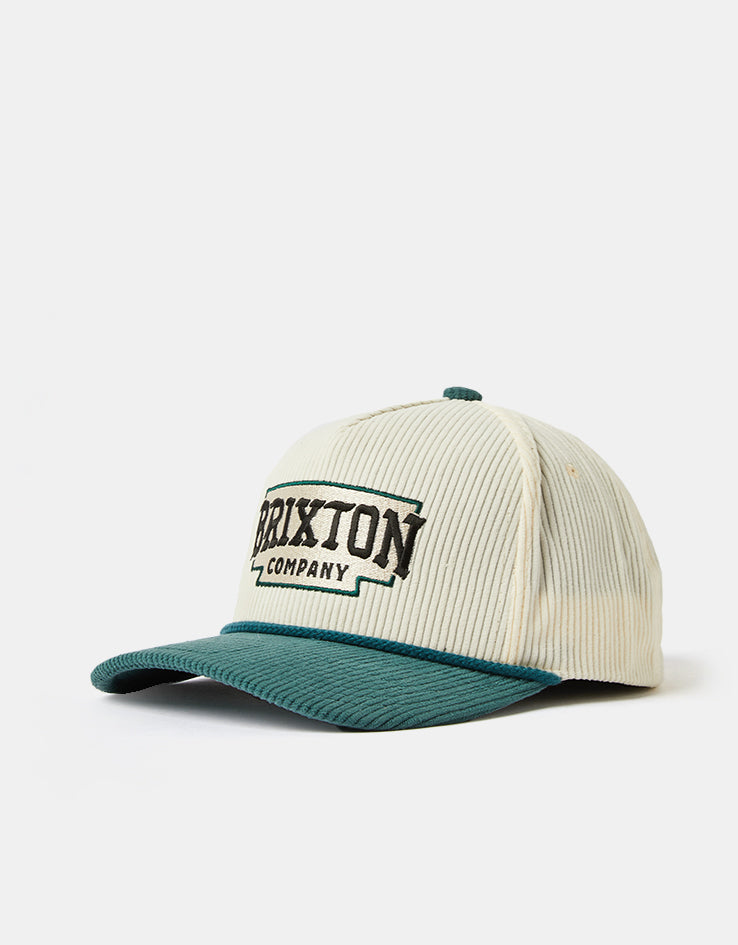 Brixton Pierson Snapback Cap - Night Sage/Off White Corduroy