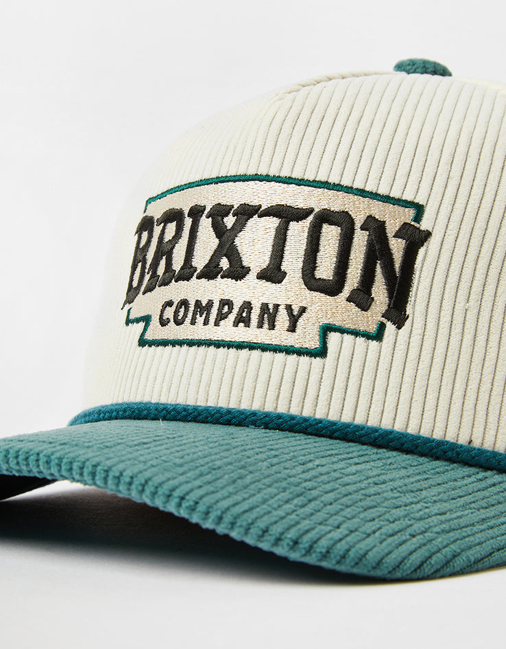 Brixton Pierson Snapback Cap - Night Sage/Off White Corduroy