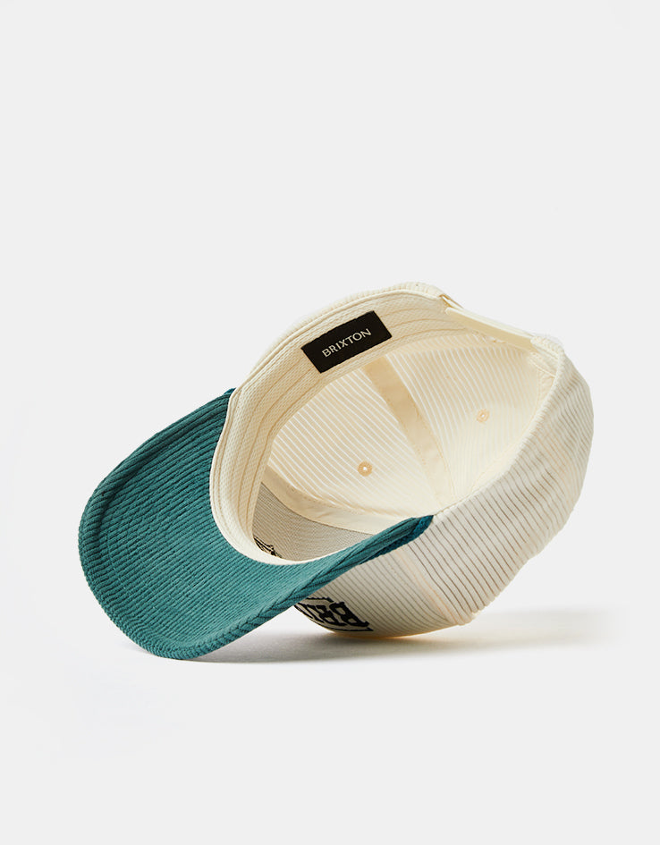 Brixton Pierson Snapback Cap - Night Sage/Off White Corduroy