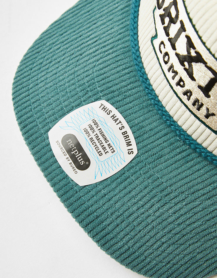 Brixton Pierson Snapback Cap - Night Sage/Off White Corduroy