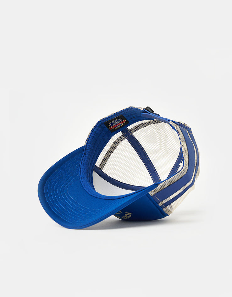 Brixton x Ford Built Tough Trucker Cap - Ford Blue/Wimbledon White