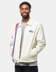 Brixton x Ford Number One Garage Jacket - Wimbledon White