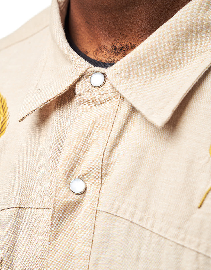 Brixton x Ford Western S/S Shirt - Khaki