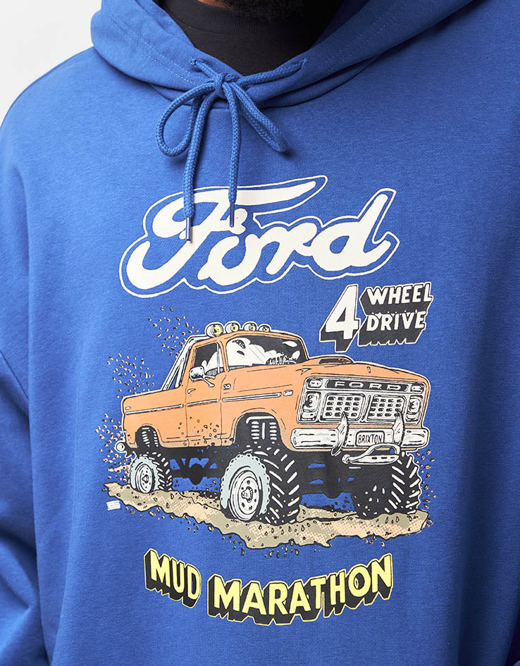 Brixton x Ford Mud Marathon Pullover Hoodie - Ford Blue