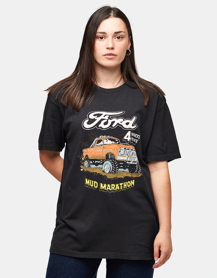 Brixton x Ford Mud Marathon T-Shirt - Burnt Rubber