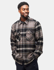 Brixton Bowery L/S Flannel Shirt - Black/Charcoal/Pinecone