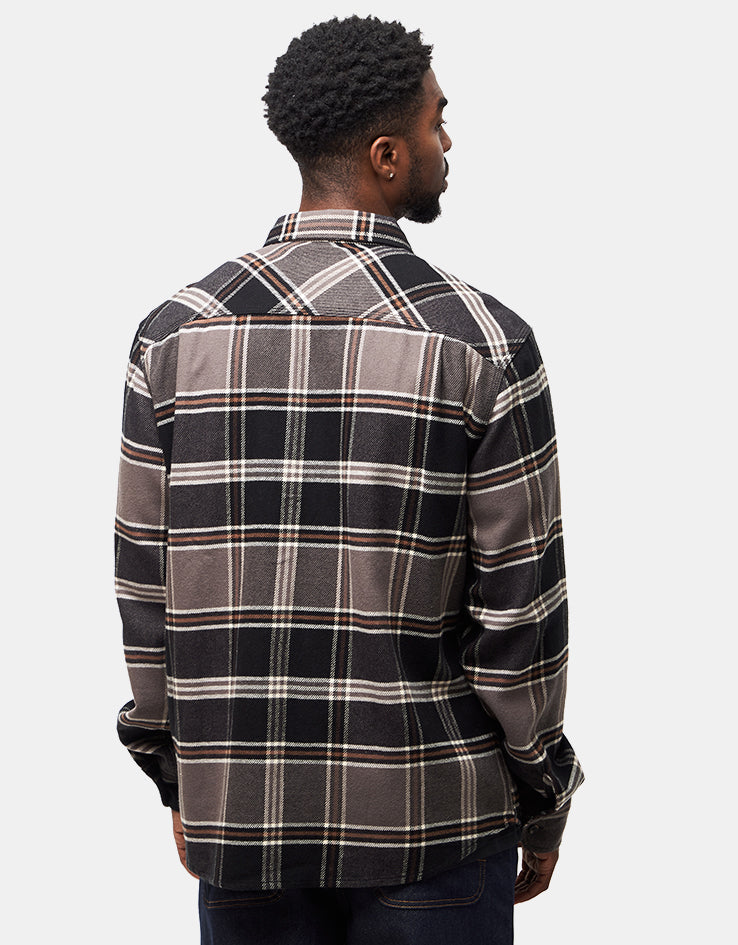 Brixton Bowery L/S Flannel Shirt - Black/Charcoal/Pinecone