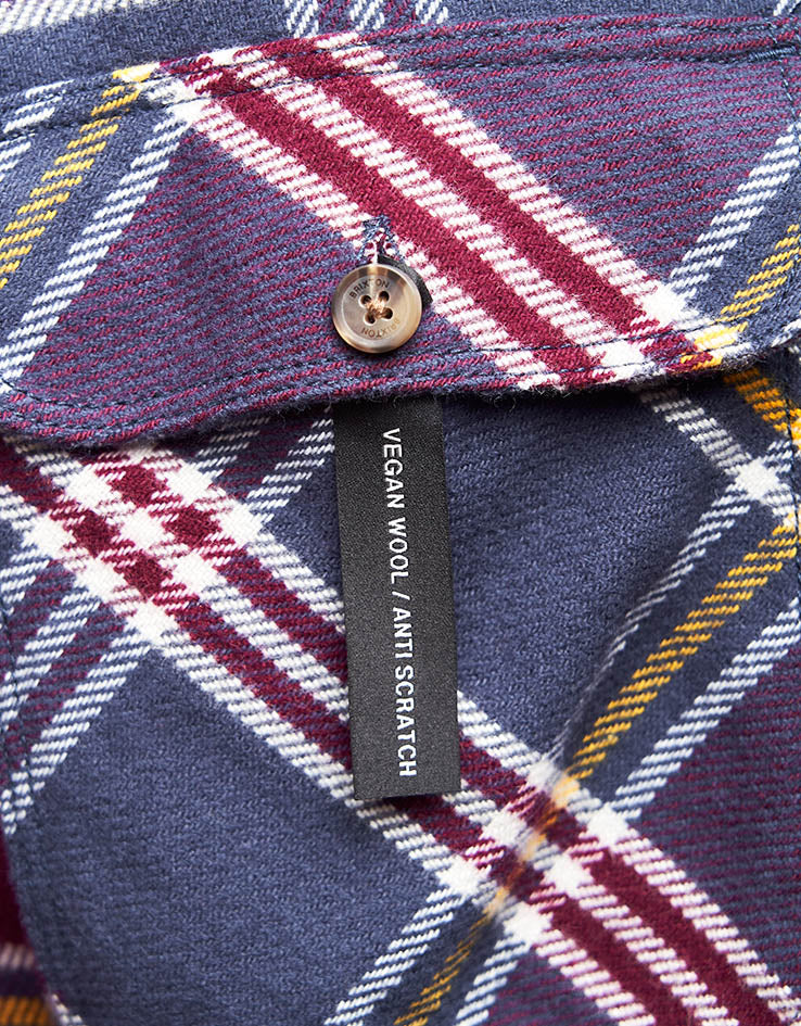 Brixton Bowery L/S Flannel Shirt - Mood Indigo/Port/Saffron
