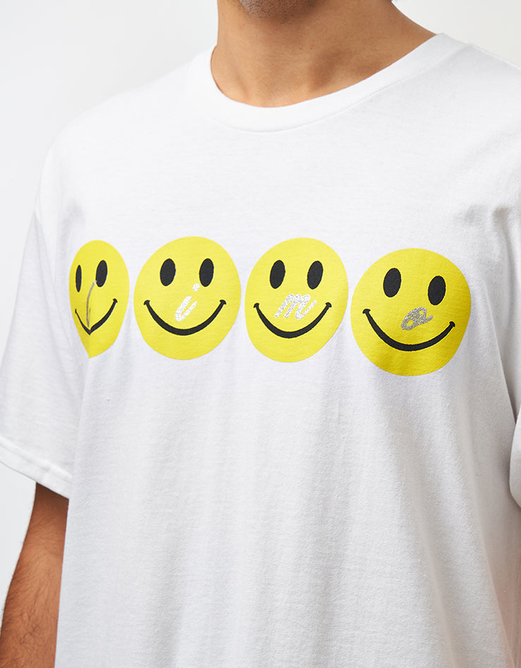 Limosine Glitter Smile T-Shirt - White