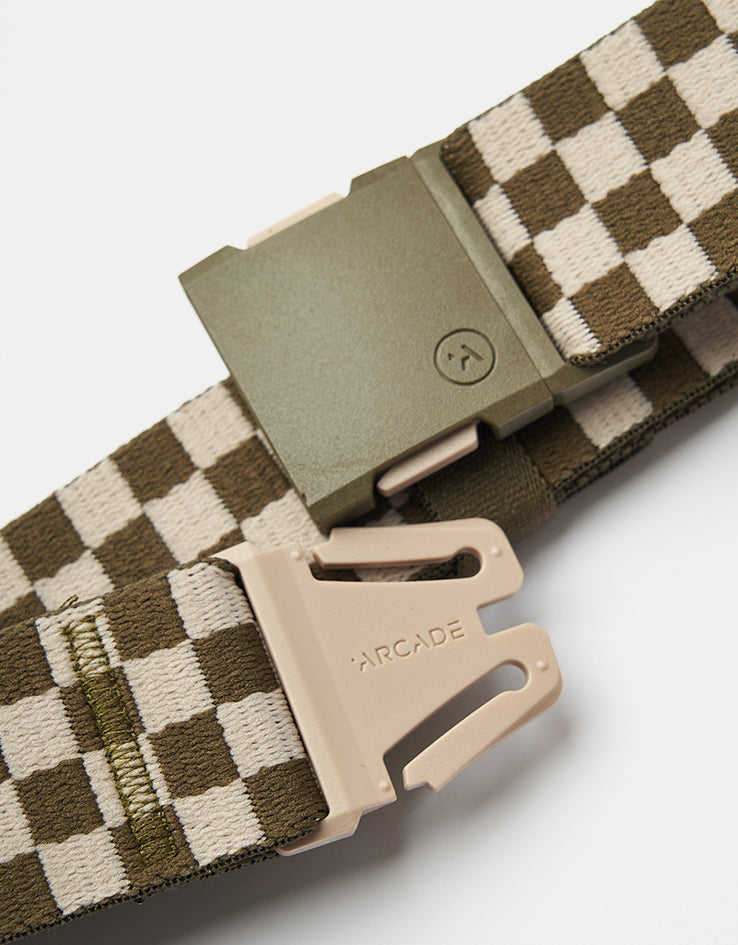 Arcade A2 Adventure Series Check Web Belt - Crocodile/Khaki