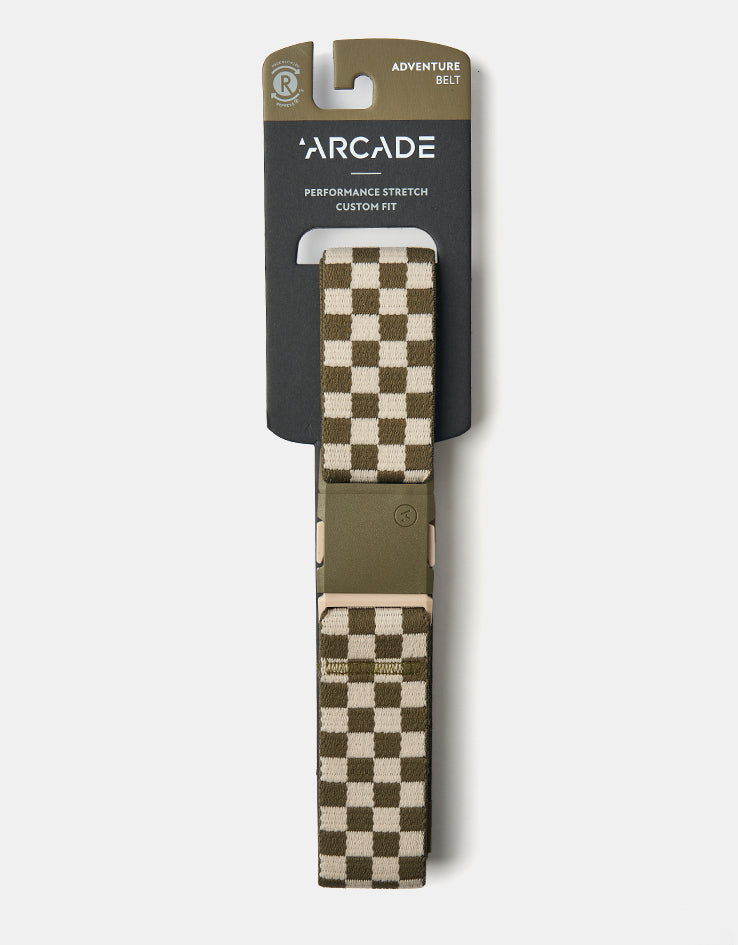 Arcade A2 Adventure Series Check Web Belt - Crocodile/Khaki