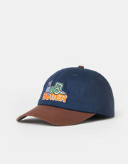 Butter Goods Snail 6 Panel Cap - Navy/Walnut