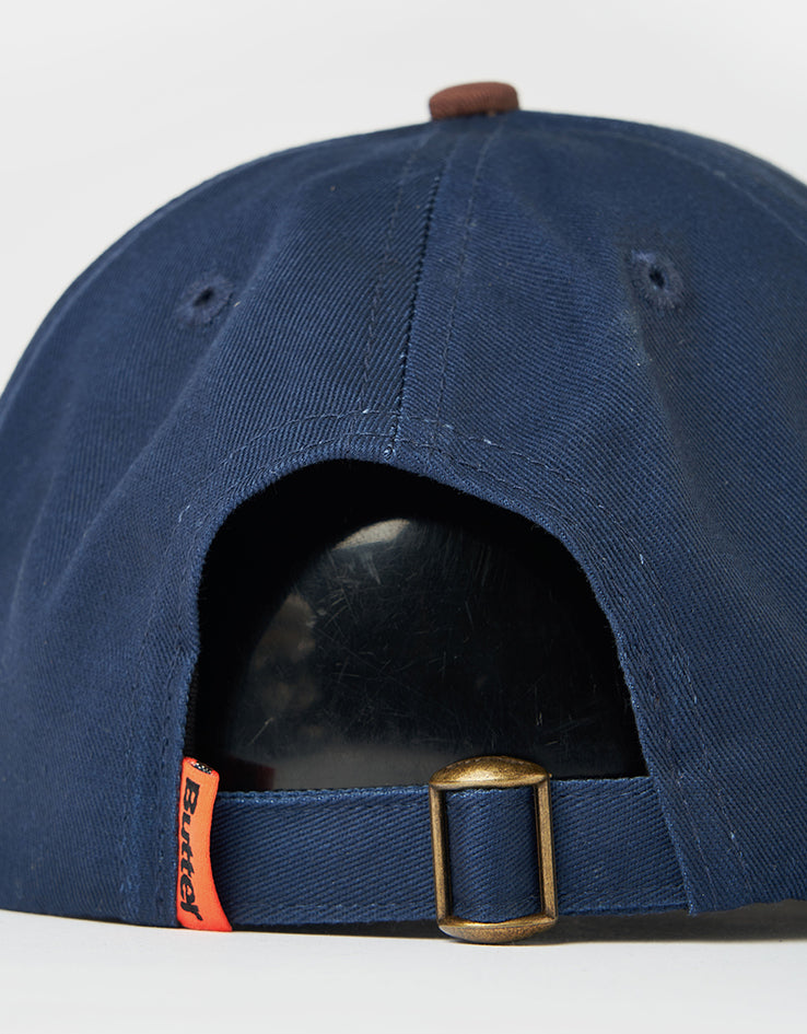 Butter Goods Snail 6 Panel Cap - Navy/Walnut