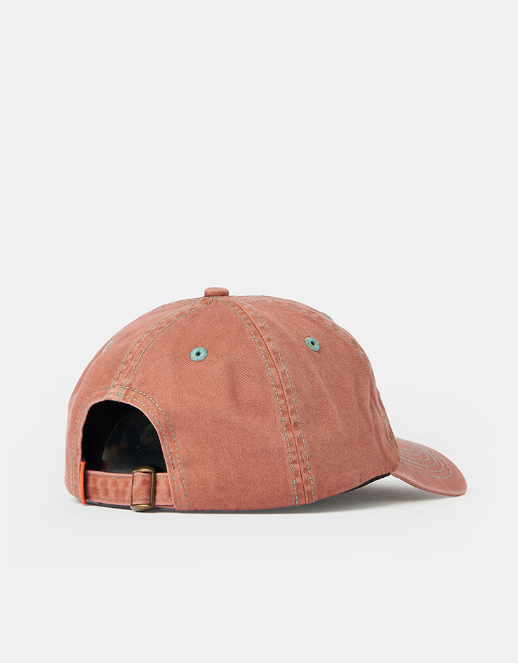Butter Goods Rounded Logo 6 Panel Cap - Washed Sangria