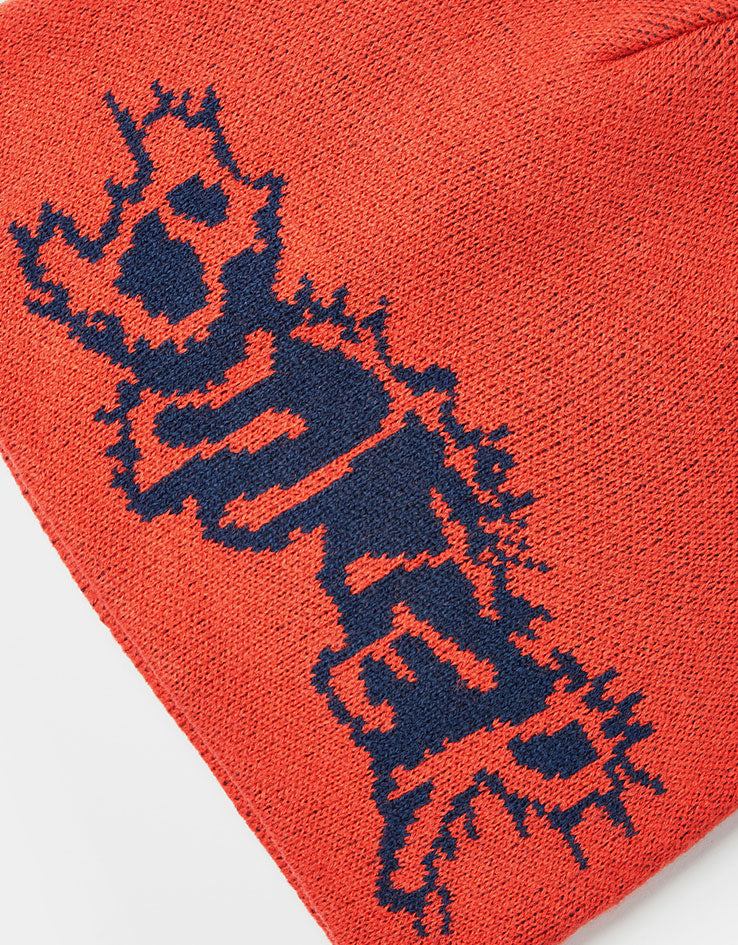 Butter Goods Eruption Skully Beanie - Red