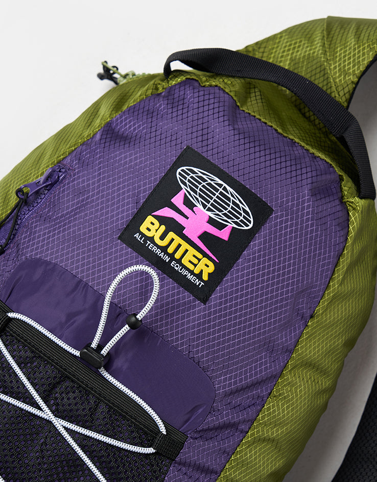 Butter Goods Express Shoulder Bag - Grass / Purple