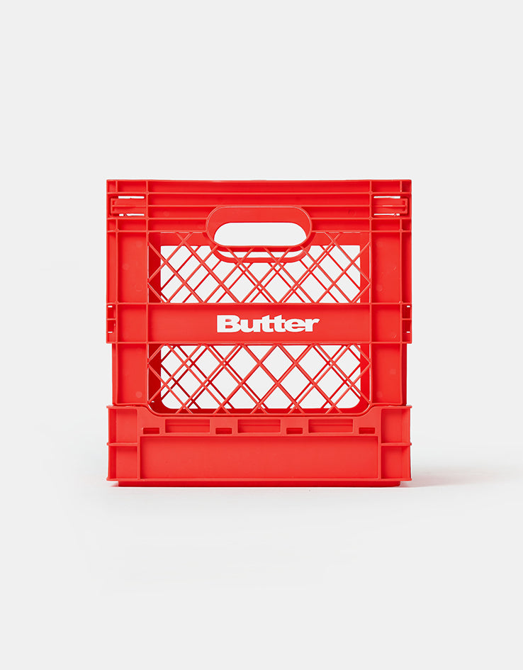 Butter Goods Collapsable Record Crate - Red