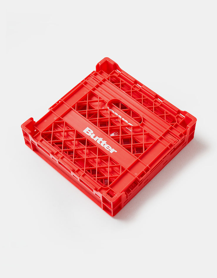 Butter Goods Collapsable Record Crate - Red