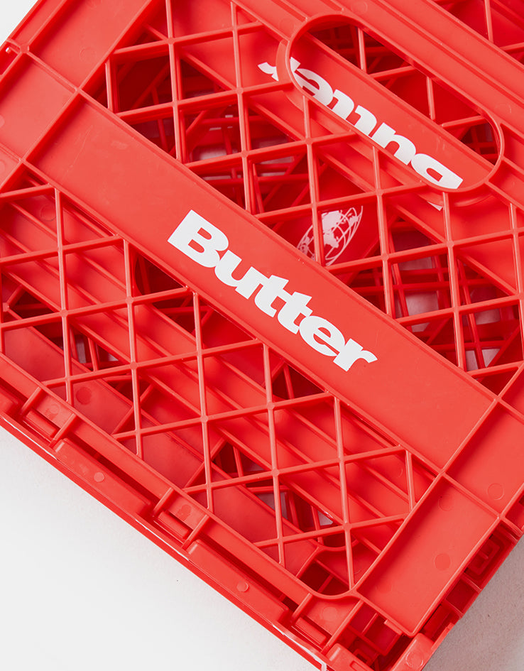 Butter Goods Collapsable Record Crate - Red