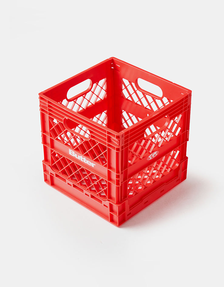 Butter Goods Collapsable Record Crate - Red