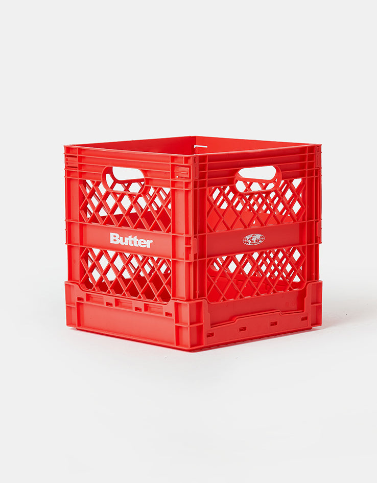 Butter Goods Collapsable Record Crate - Red