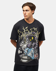 Obey Roll The Dice Vintage Oversized T-Shirt - Black