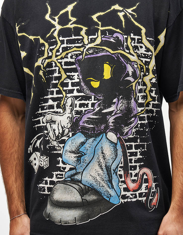 Obey Roll The Dice Vintage Oversized T-Shirt - Black