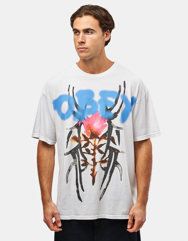Obey Rose Tribal Vintage Oversized T-Shirt - White