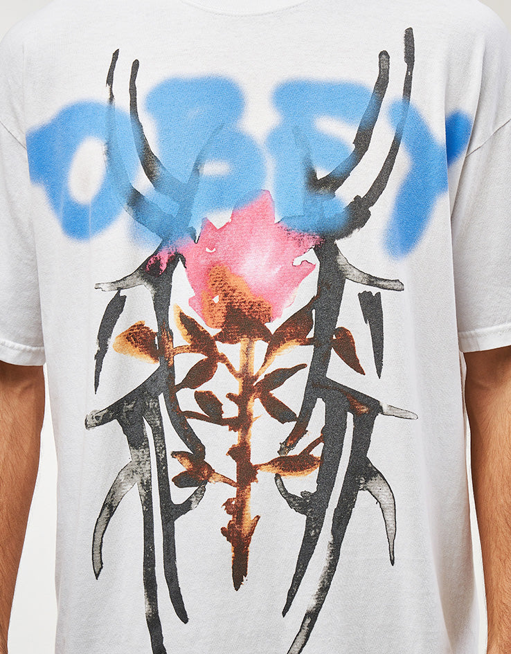 Obey Rose Tribal Vintage Oversized T-Shirt - White