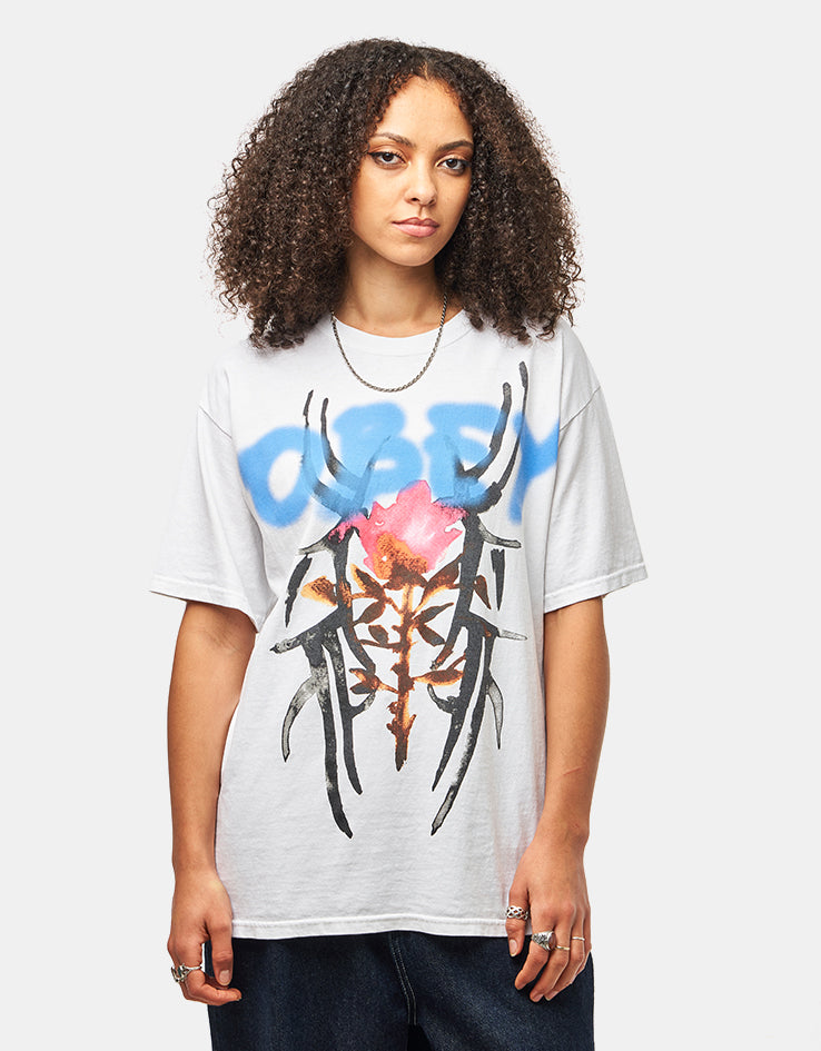 Obey Rose Tribal Vintage Oversized T-Shirt - White